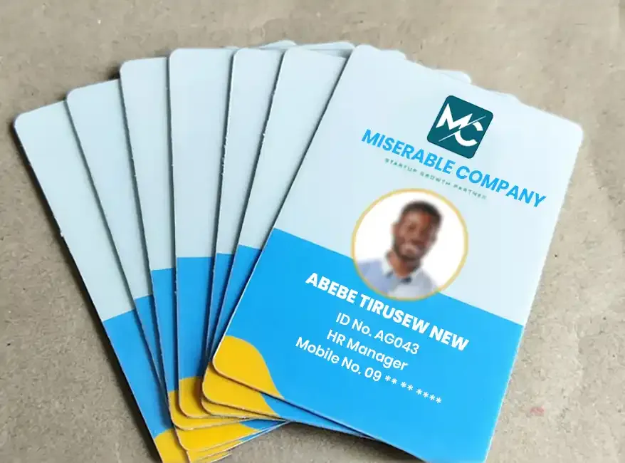350g Mica PVC Id Card Printing Service | Designing Delivery (2 Side Printing)