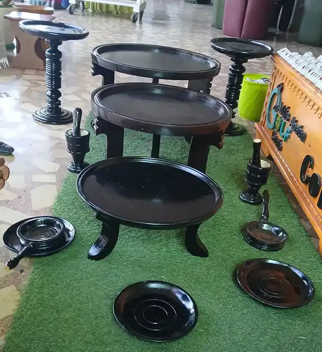ሙሉ ከእንጨት የተሰራ የጅማ የቡና ሴት | Complete Wooden Jimma Coffee Set (Black)