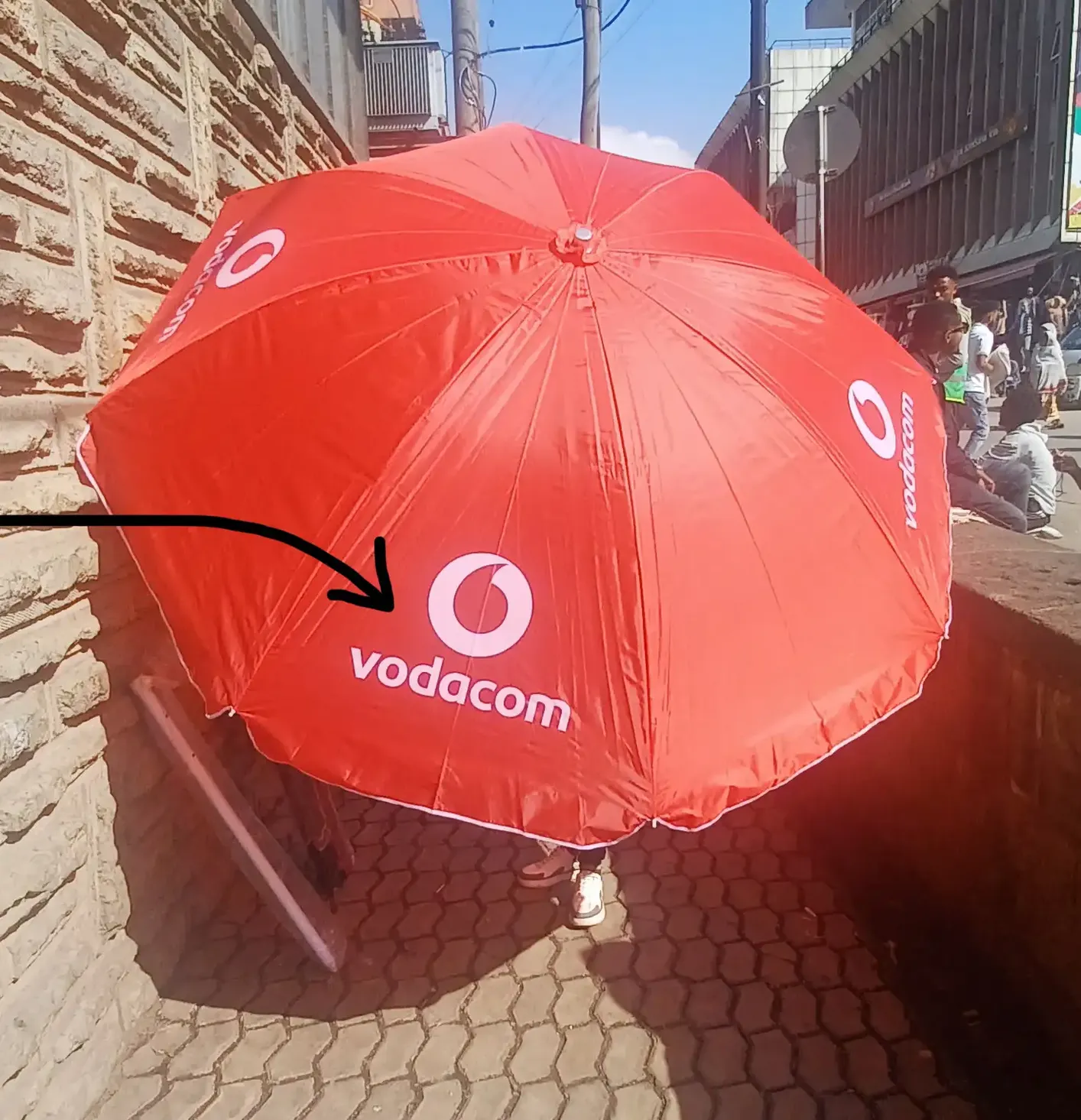 2m Single Layer Cafe Umbrella With Random Print
