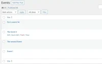 Events Custom Post type in WordPress